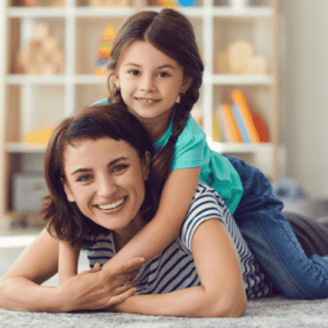 whole home decluttering results in happy mom and kids