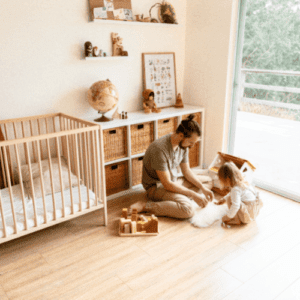 decluttered child's room after an in-home organizing session