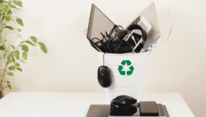 recycle broken electronics for a clutter-free home