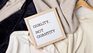 capsule wardrobes- quality over quantity is important
